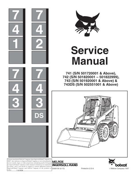 bobcat skid steer 742 service manual|bobcat manuals pdf.